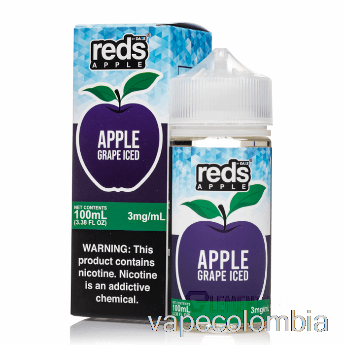 Vape Desechable Uva Helada - E-jugo De Manzana Roja - 7 Daze - 100ml 3mg